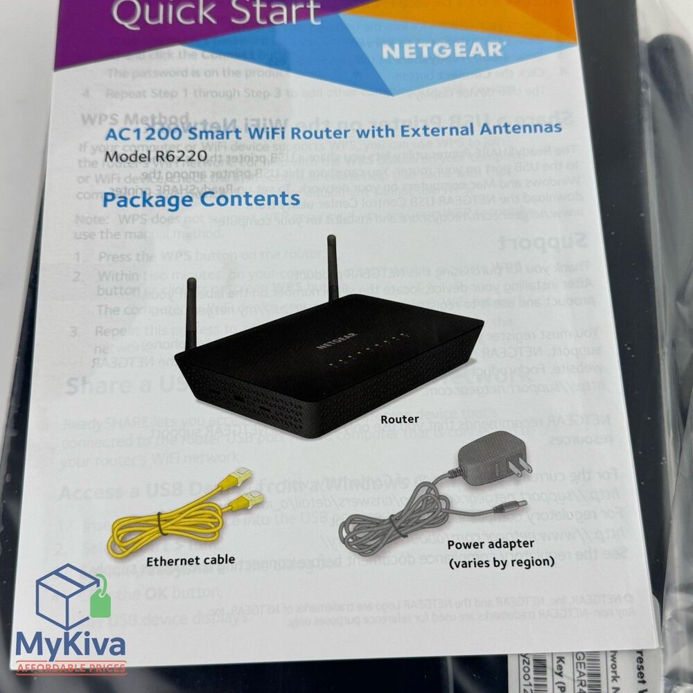 NETGEAR AC1200 Smart WiFi Router R6220 Dual Band with External Antennas - Picture 2 of 7